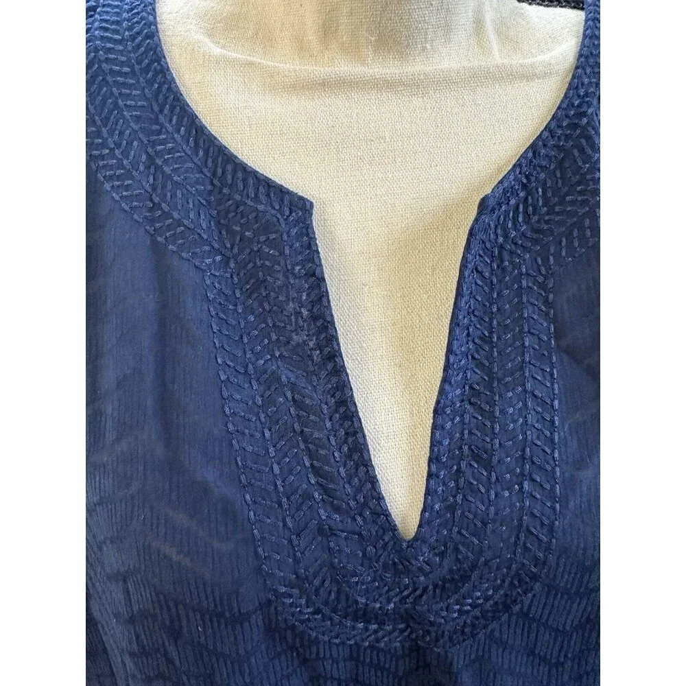 Vineyard Vines Swim Cover-Up Beach‎ Navy Blue Cotton Women's Size S Small